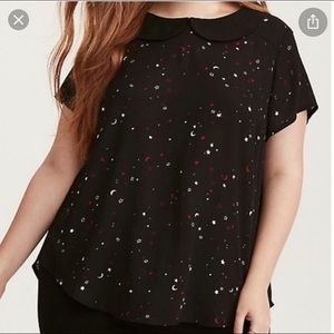 Moon and Stars Peter Pan Blouse